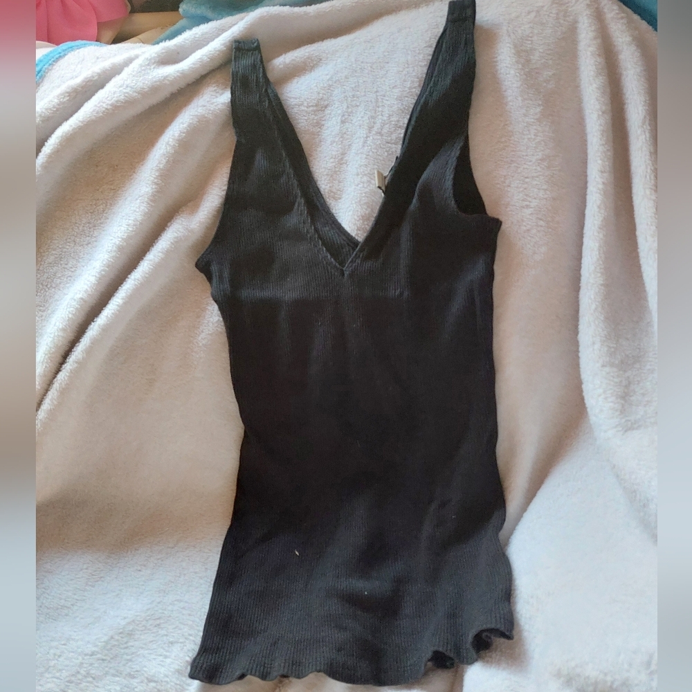 Express Black Fitted Sleeveless Tank Top